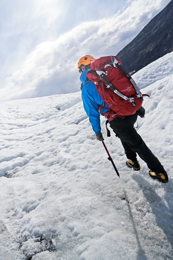 Glacier Hiking on the Falljökull outlet glacier in Vatnajökull National Park in south Iceland