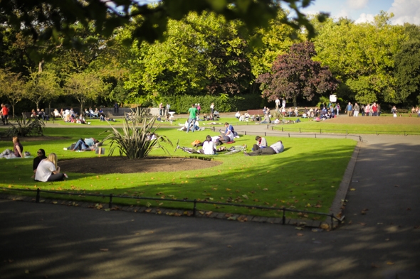 St. Stephen's Green Park in Dublin, Ireland