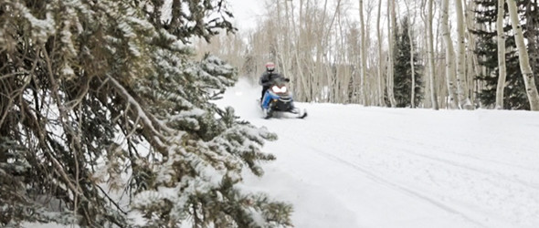 Snowmobiling in the Mountains of Utah