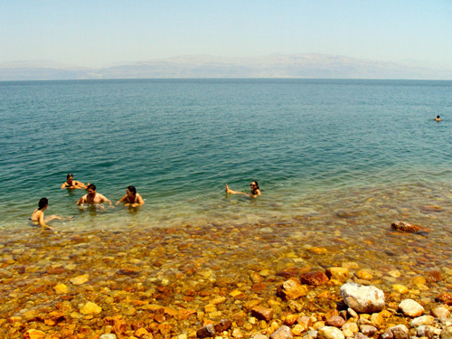 Floating in the Dead Sea 