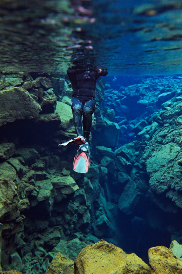 Snorkeling at Silfra in Iceland