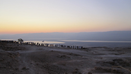 Sunrise atop Masada