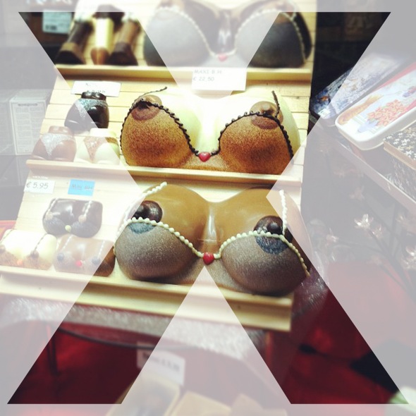 X is for X-Rated Chocolate in Bruges