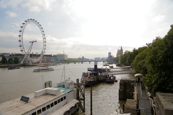 River Thames and the London Eye, London, England