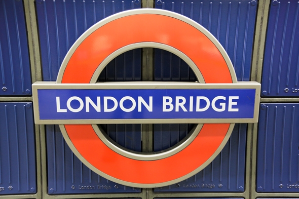 London Bridge Underground Sign, London, England