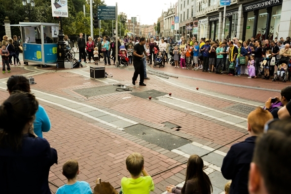 Street Performer in Dublin, Ireland