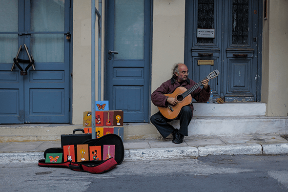 Street Music in Athens, Greece by Wander The Map
