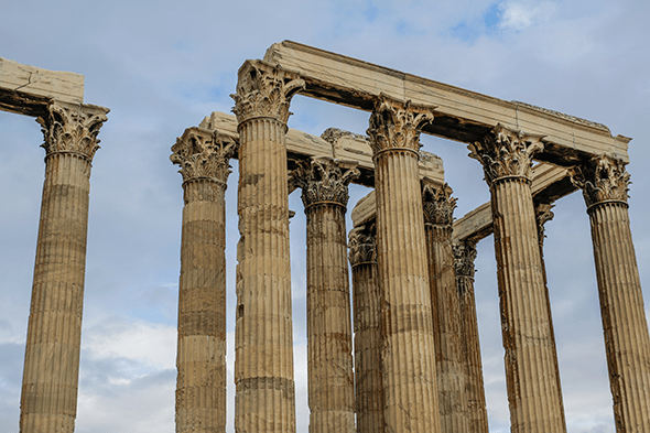 Temple of Olympian Zeus in Athens, Greece by Wander The Map
