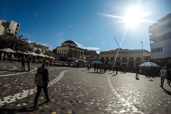 Monastiraki Square in Athens, Greece by Wander The Map