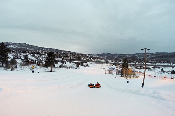 Snow Tubing at Gorgoza Park in Park City, Utah