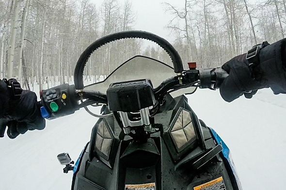 Snowmobiling in the Mountains of Utah