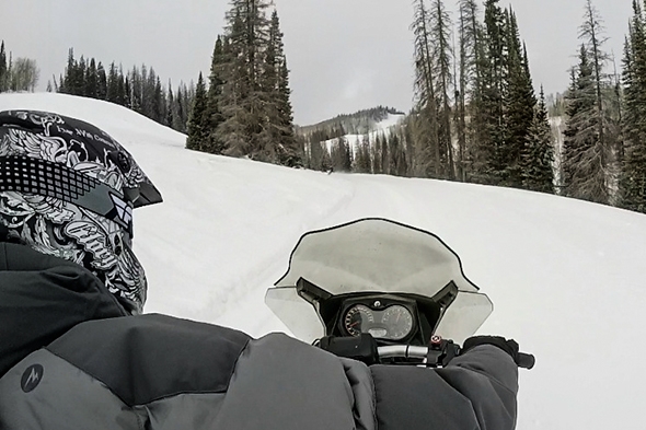 Snowmobiling in the Mountains of Utah