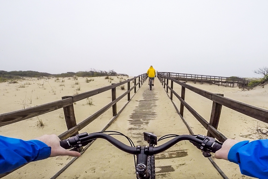 Fat Tire Biking on False Cape Beach, Virginia Beach, Virginia