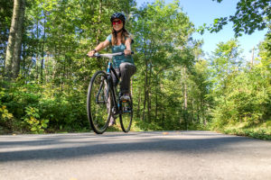 Biking at Itasca State Park in Minnesota with Raleigh Bicycles