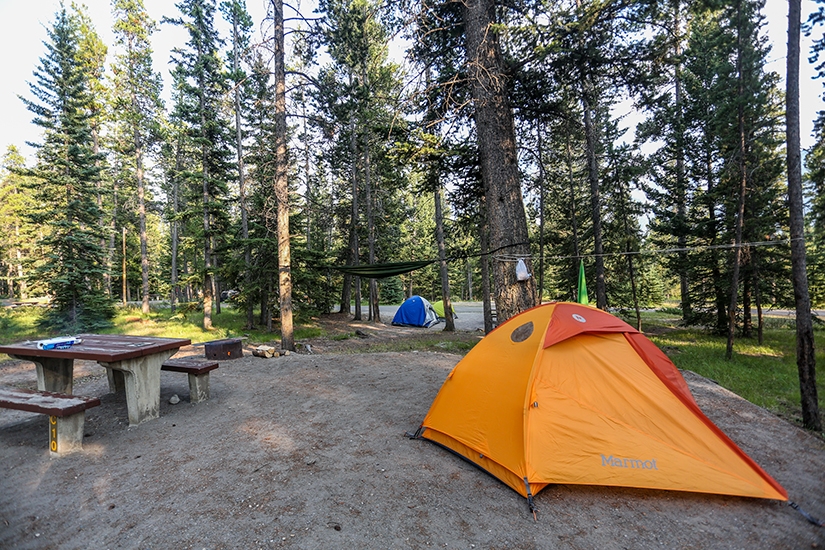 Camping in Banff National Park in Canada