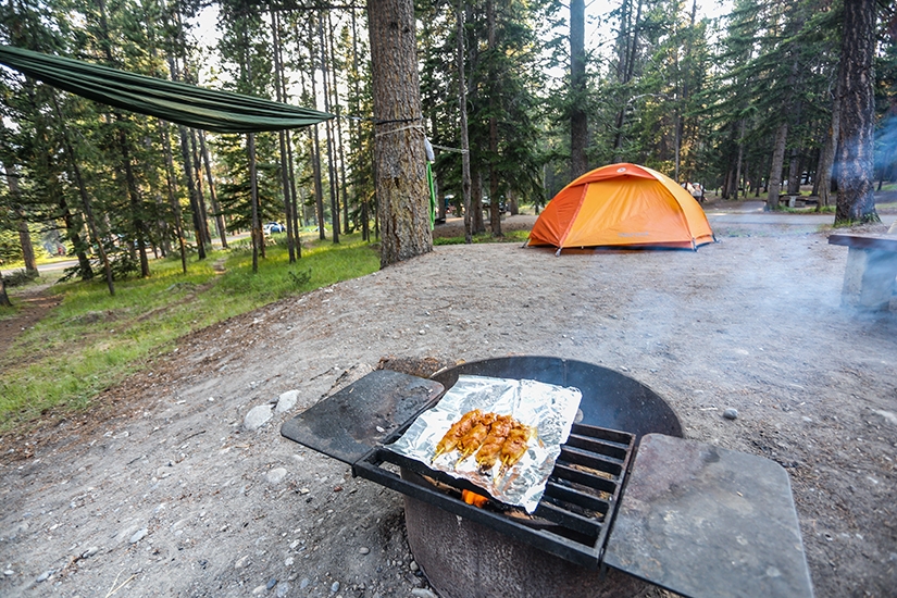Camping in Banff National Park in Canada