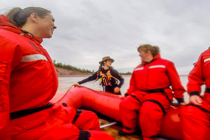 Tidal Bore Rafting in the Shubenacadie River, Bay of Fundy, Nova Scotia, Canada