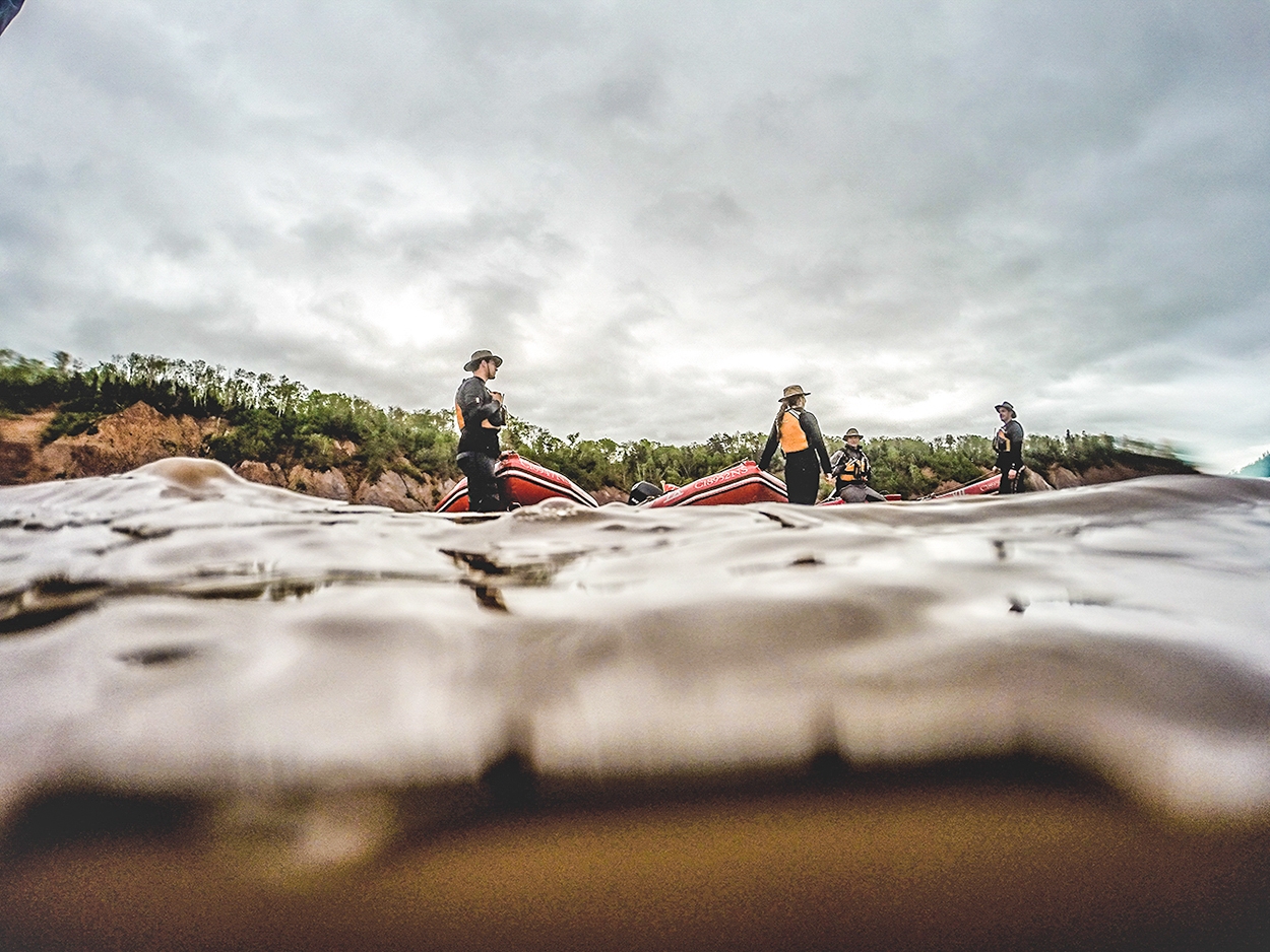 Tidal Bore Rafting in the Shubenacadie River, Bay of Fundy, Nova Scotia, Canada