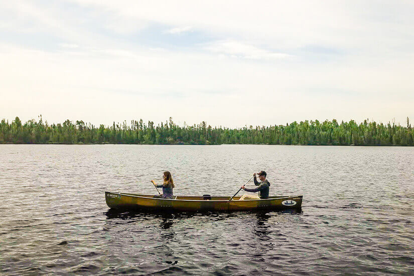 Canoeing Ham Lake, Tuscarora Lodge, Gunflint Trail, Minnesota
