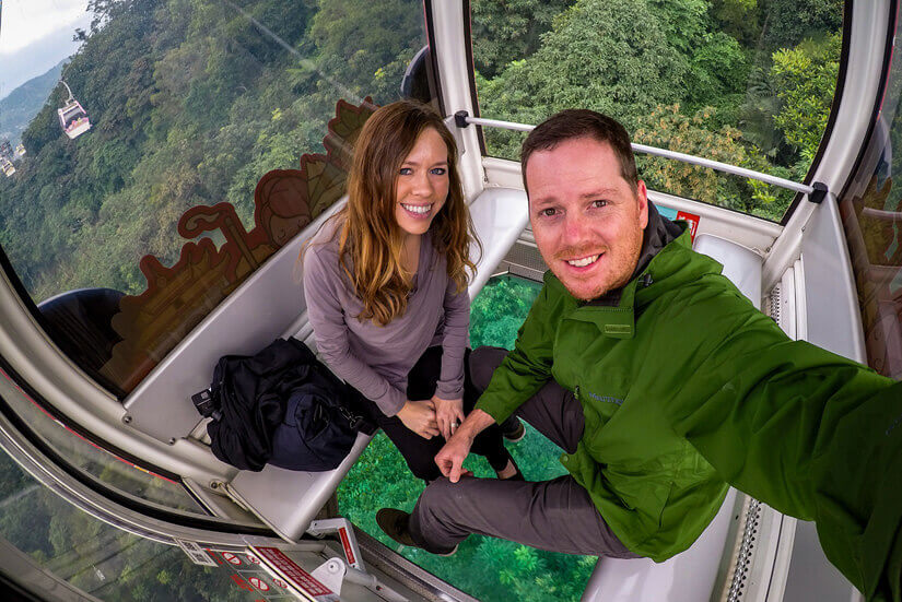 Visiting a Tea House Via the Maokong Gondola in Taipei, Taiwan