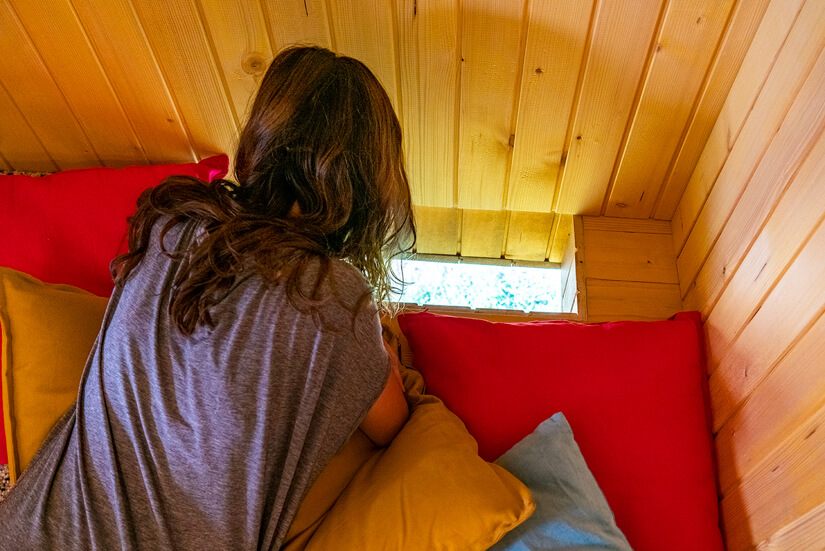 Sleeping in a beehive in Slovenia