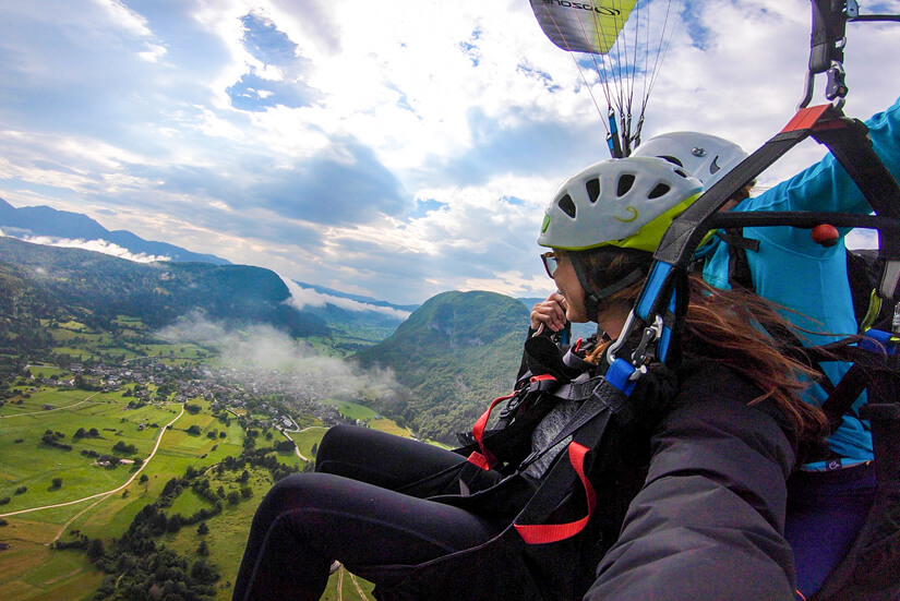 Paragliding in Slovenia at Lake Bohinj