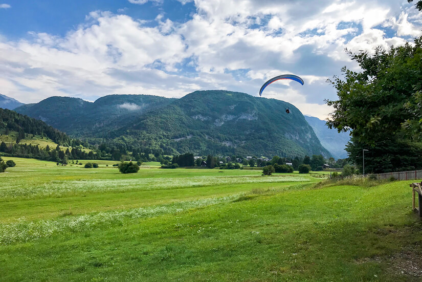 Paragliding in Slovenia at Lake Bohinj