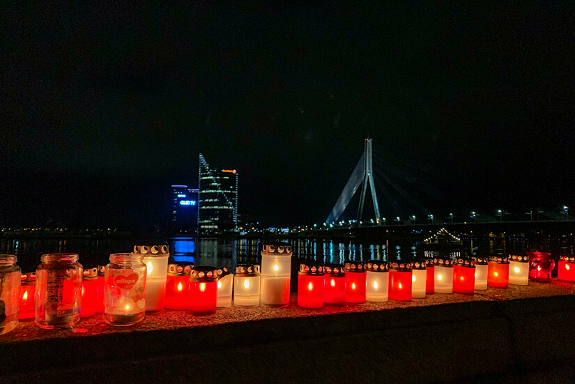 Lāčplēsis Day in Riga, Latvia