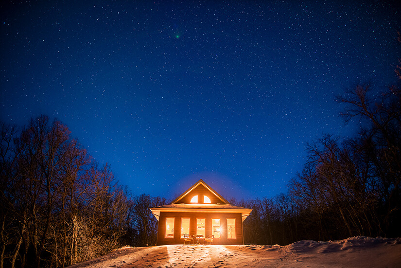 One Majestic Place Cabin, North Dakota Winter Road Trip