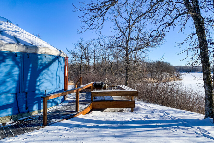 Blue Heron Yurt, Lake Metigoshe State Park, North Dakota Winter Road Trip