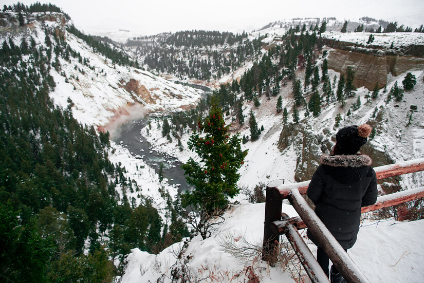 Hiking to Tower Fall, Winter Adventures in Yellowstone National Park