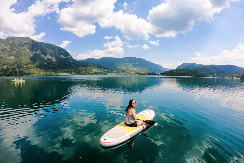 SUP in Slovenia on Lake Bohinj