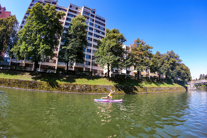 SUP in Slovenia on the Ljubljanica River in Ljubljana